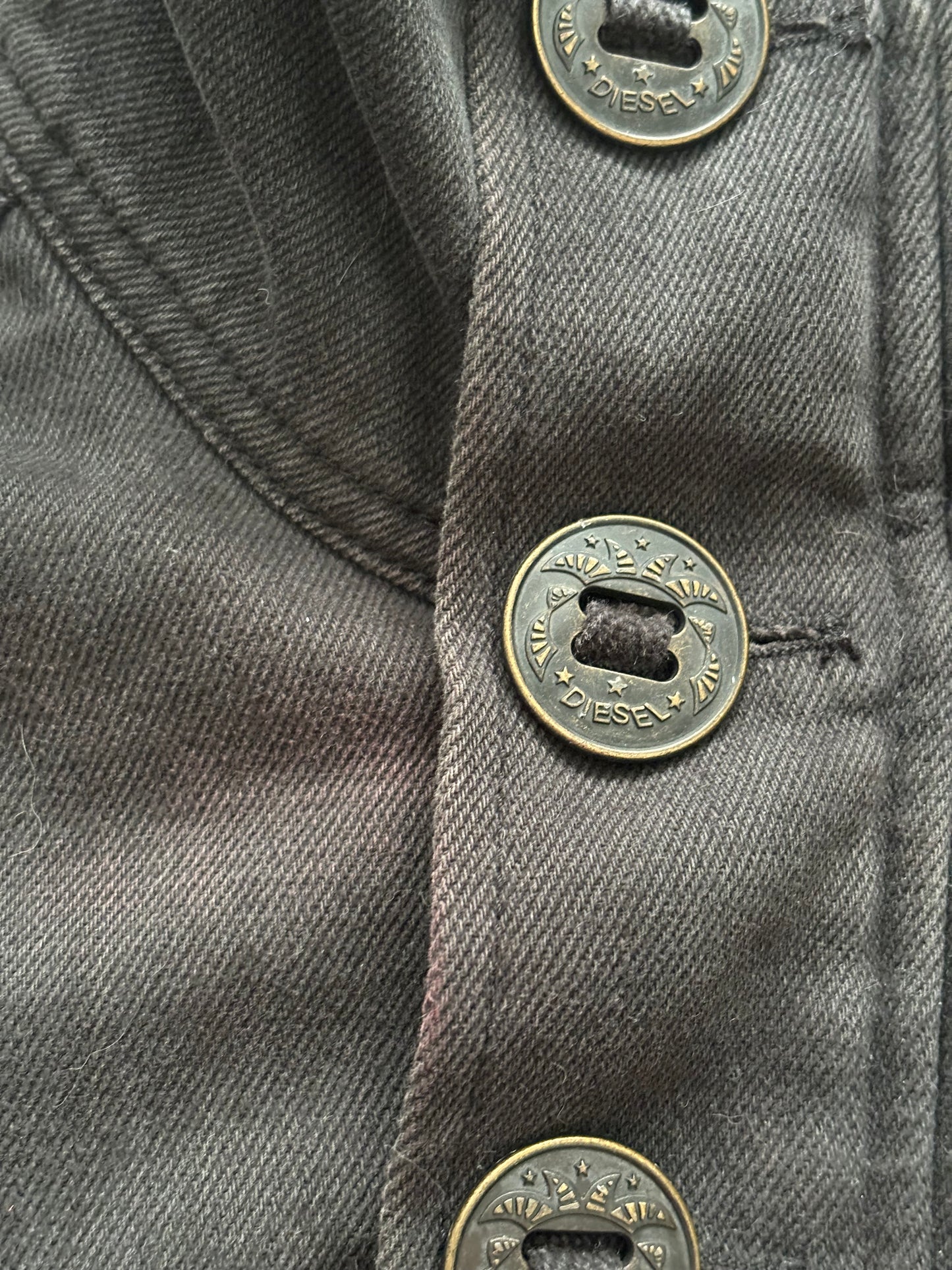 Black diesel metal button jacket
