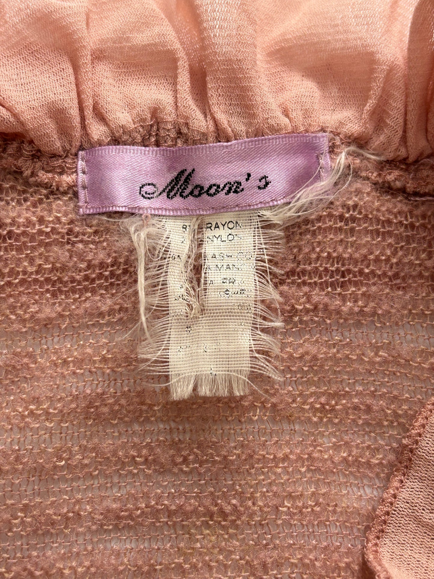 long sleeve pink ruffle cardigan