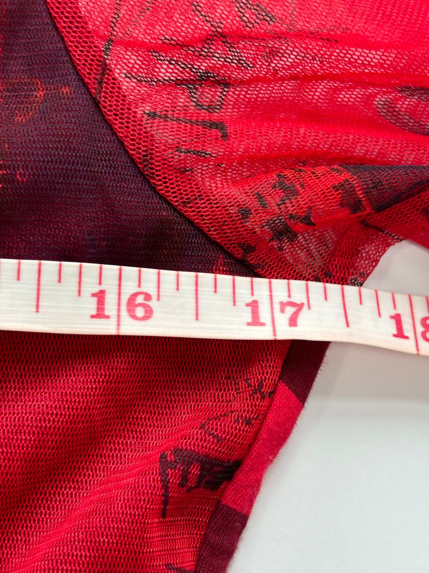 stripe long save red top