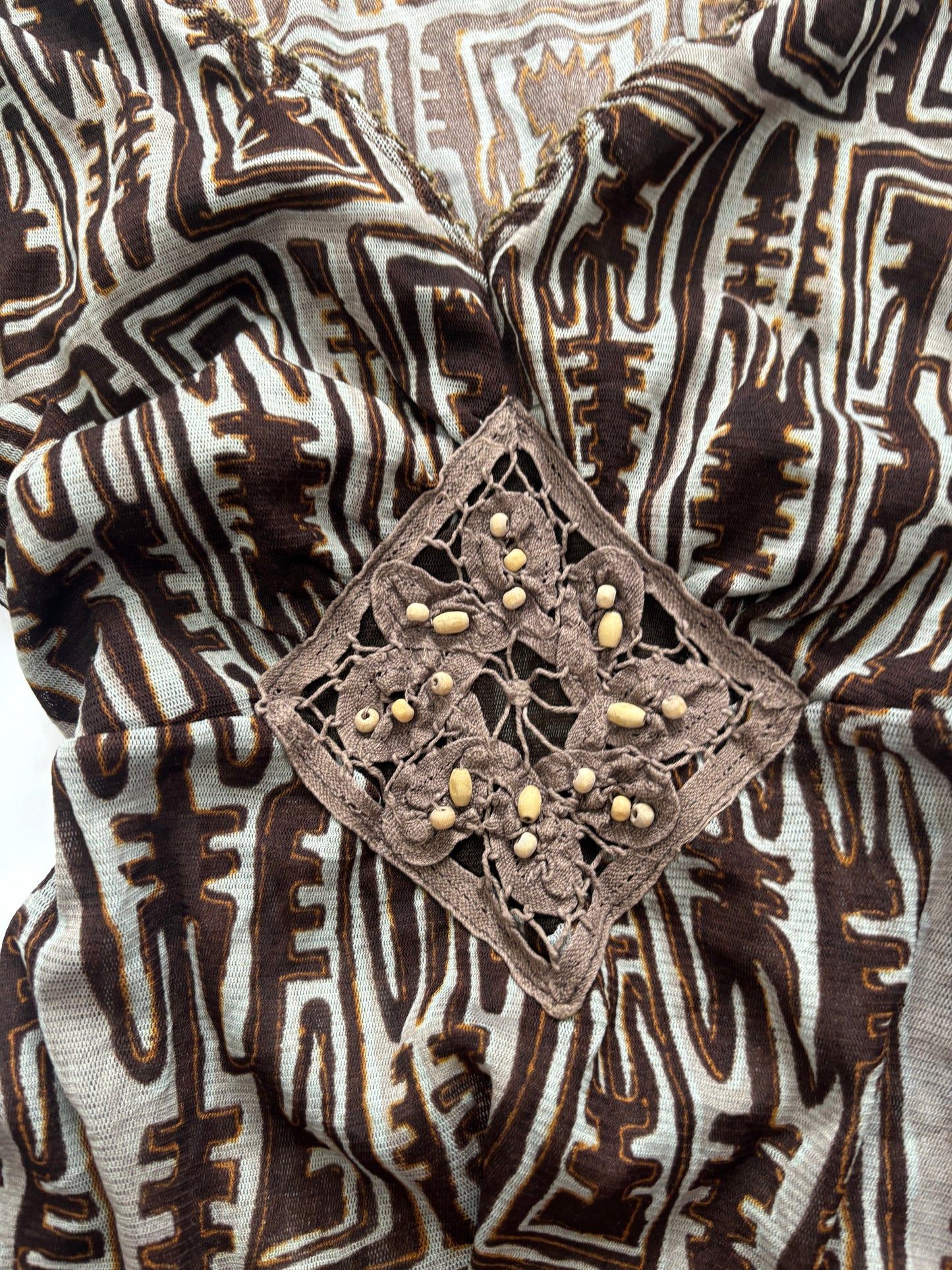 long sleeve beaded top