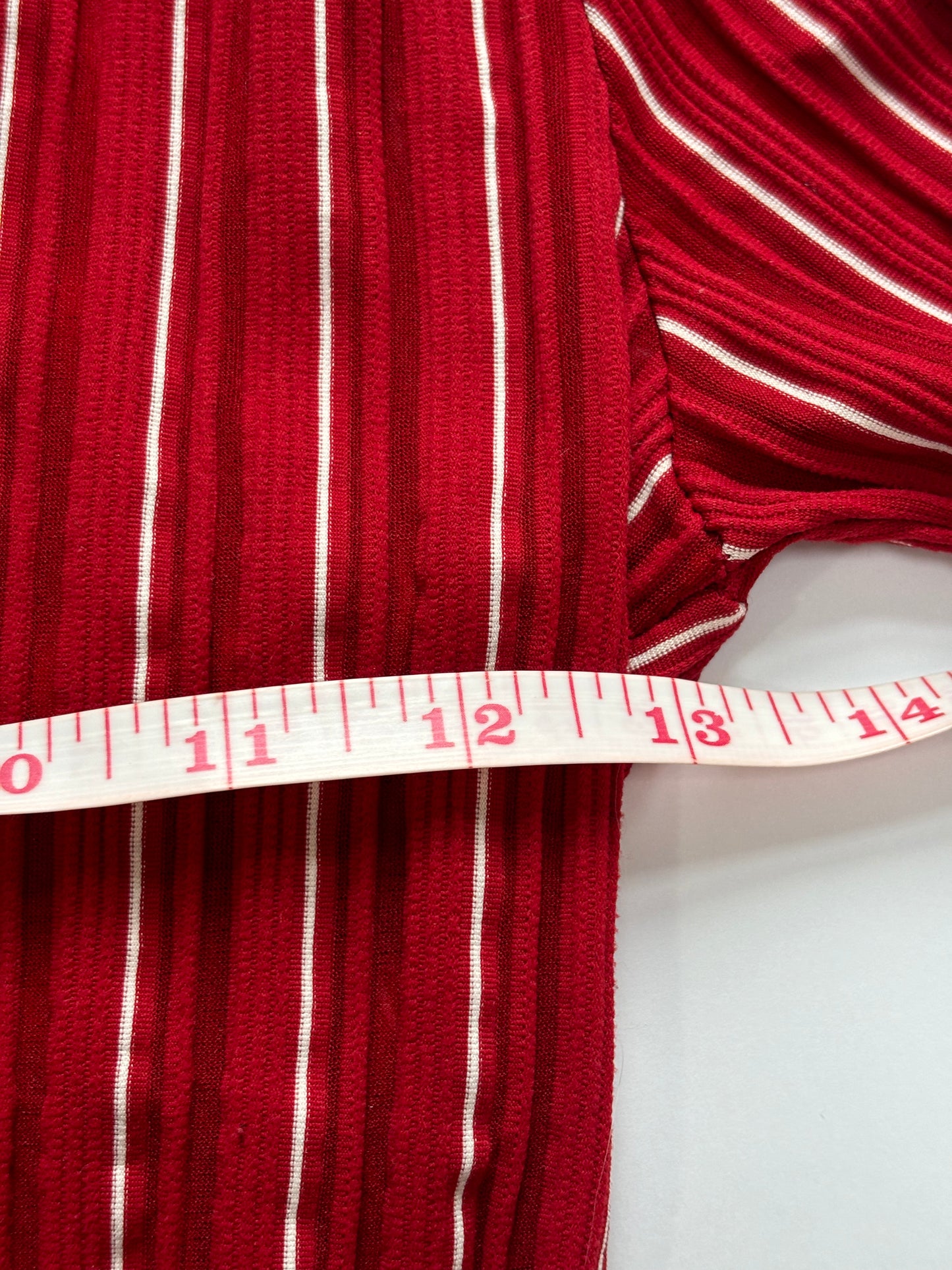 office siren red striped long sleeve