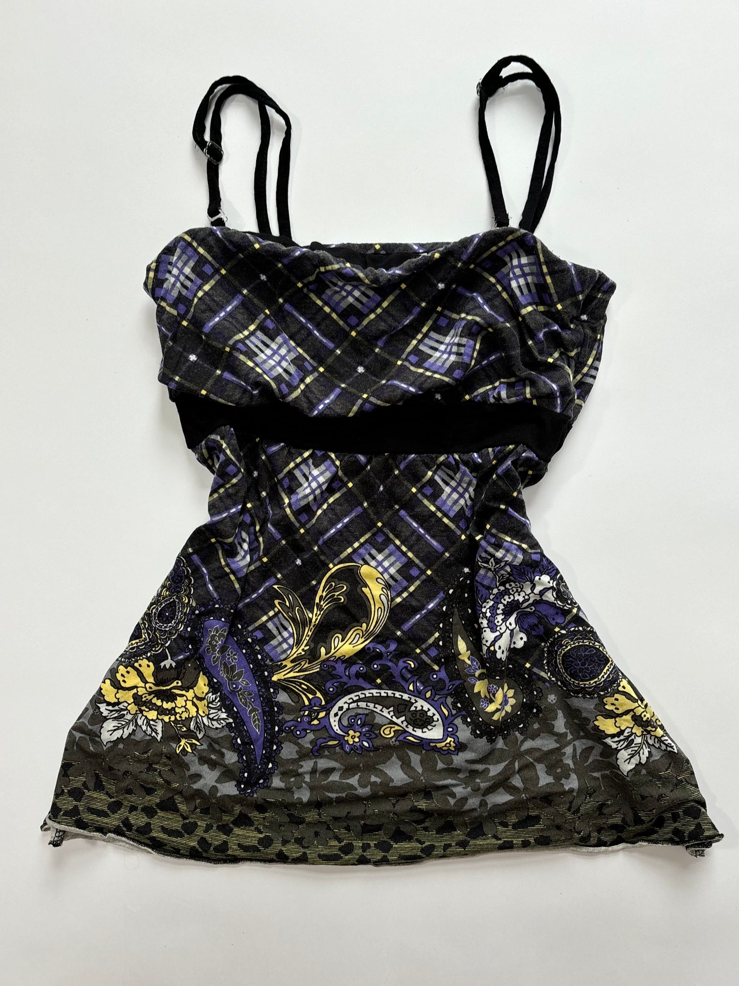 whimsical chequered cami