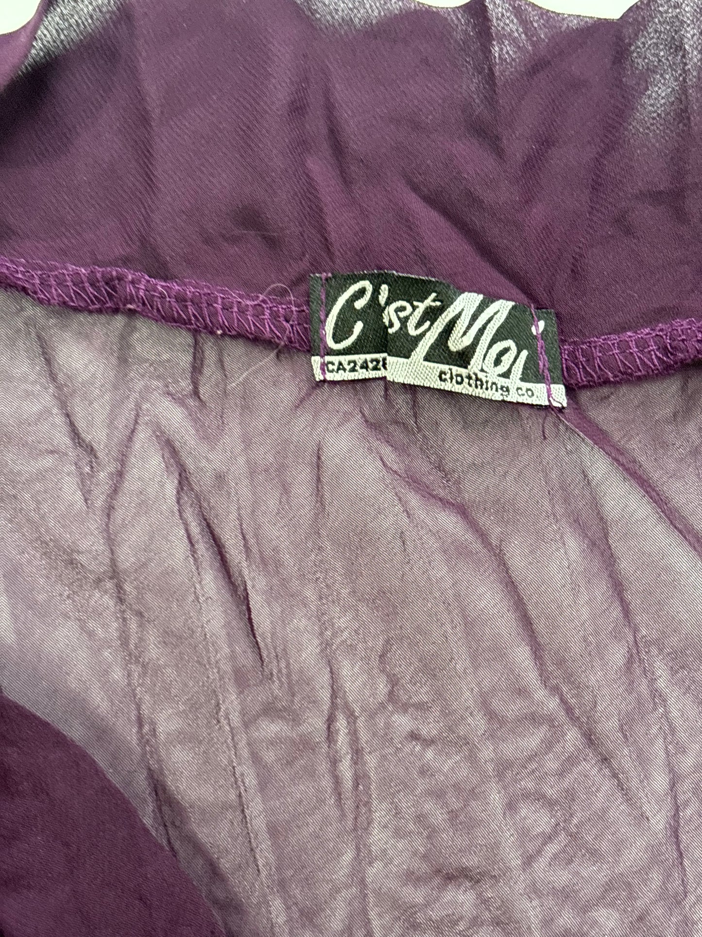 French purple sparkly blouse