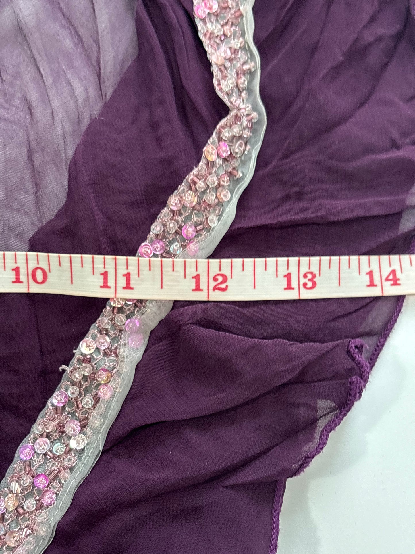 French purple sparkly blouse