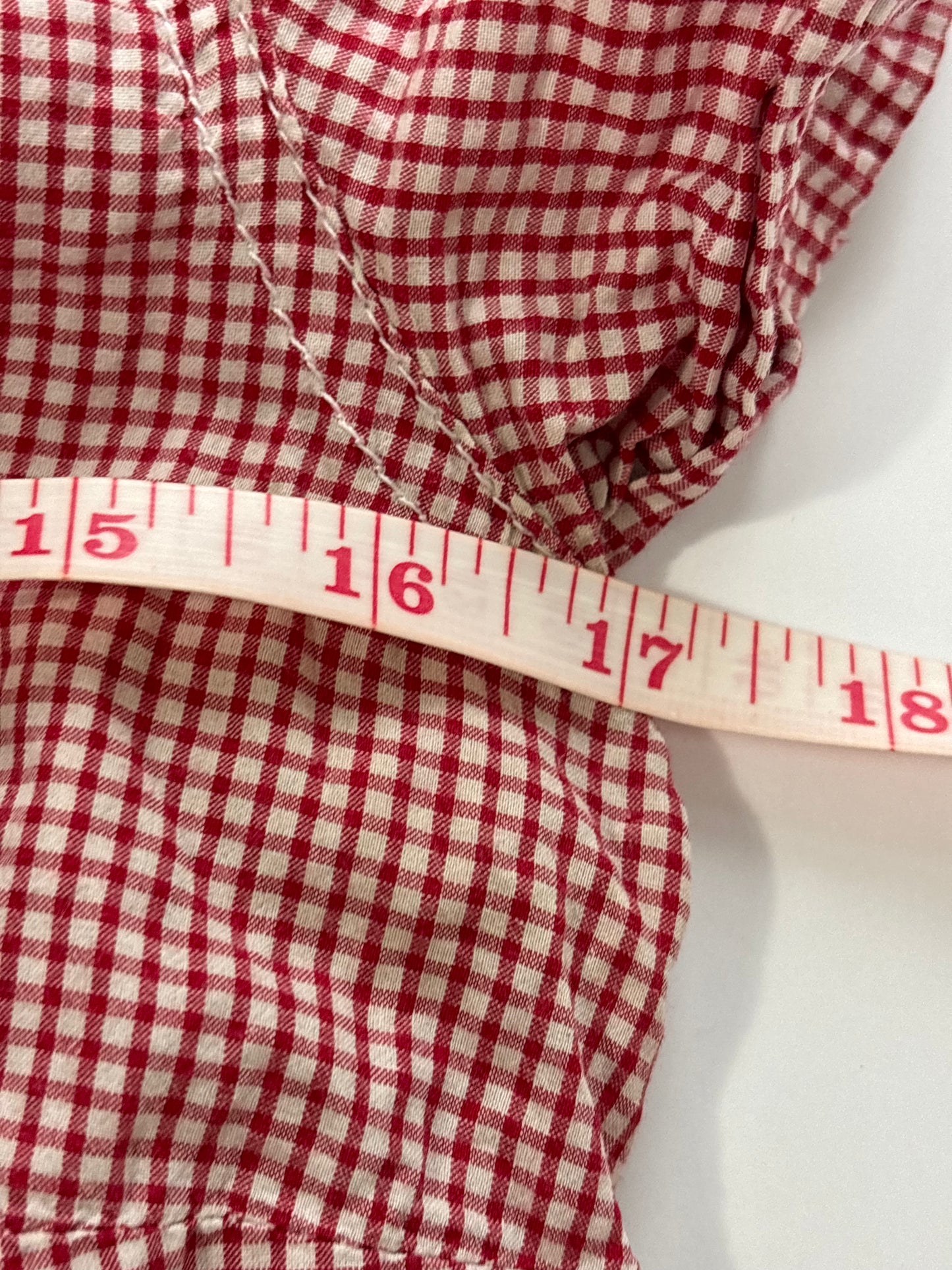 red and white blouse shirt