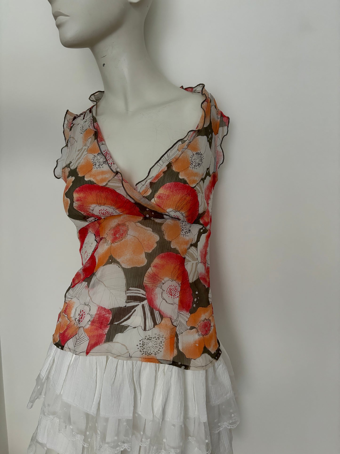 delicate orange and red cami