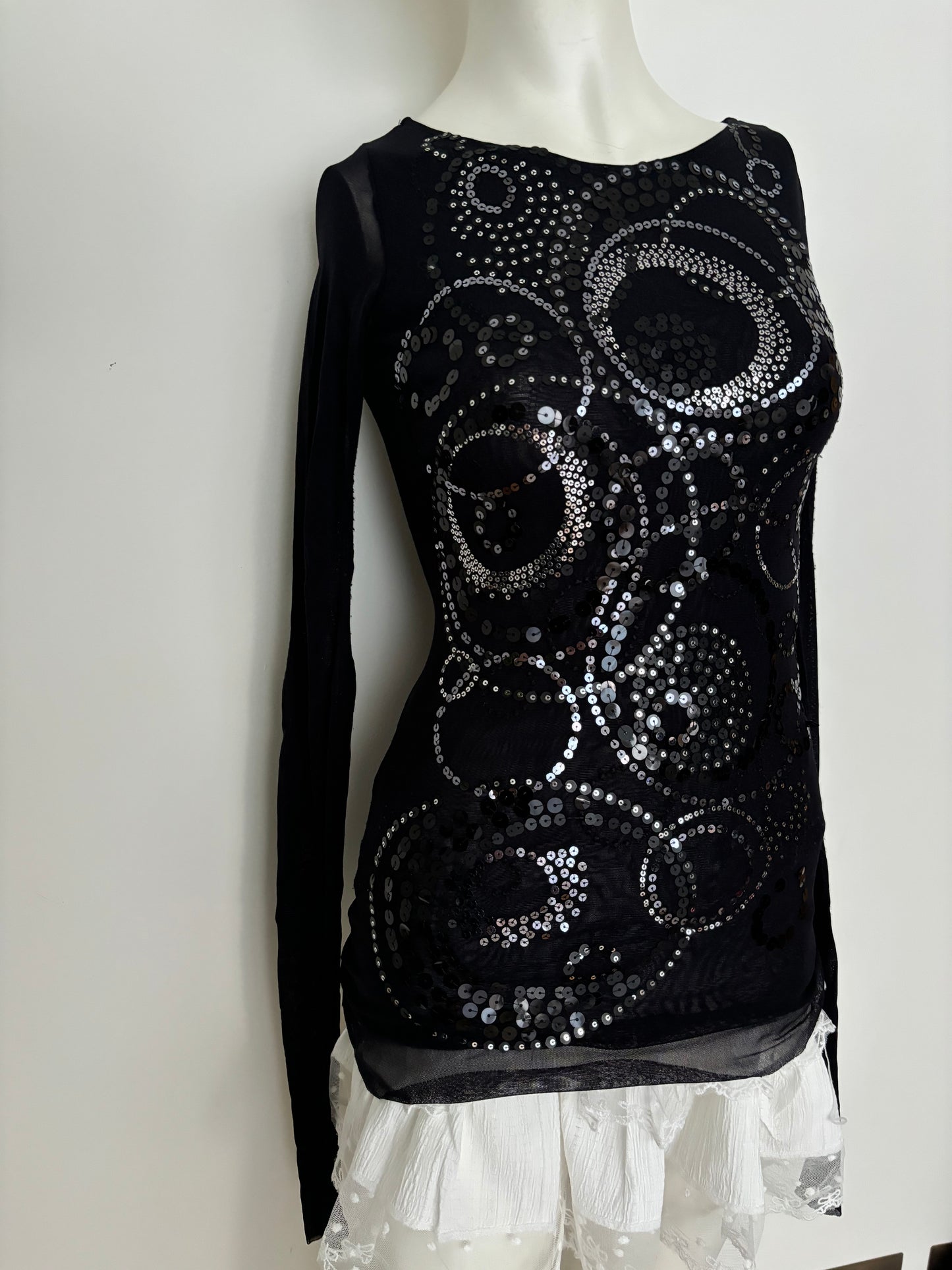 long sleeve sparkly top