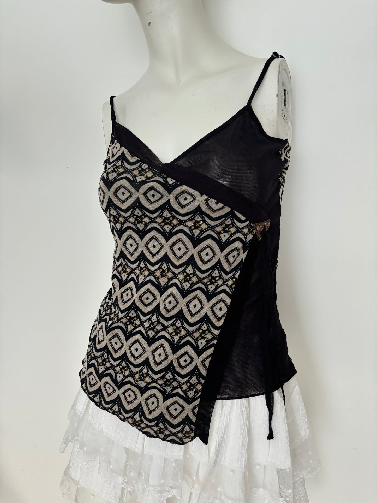cache cache wooden wrap cami