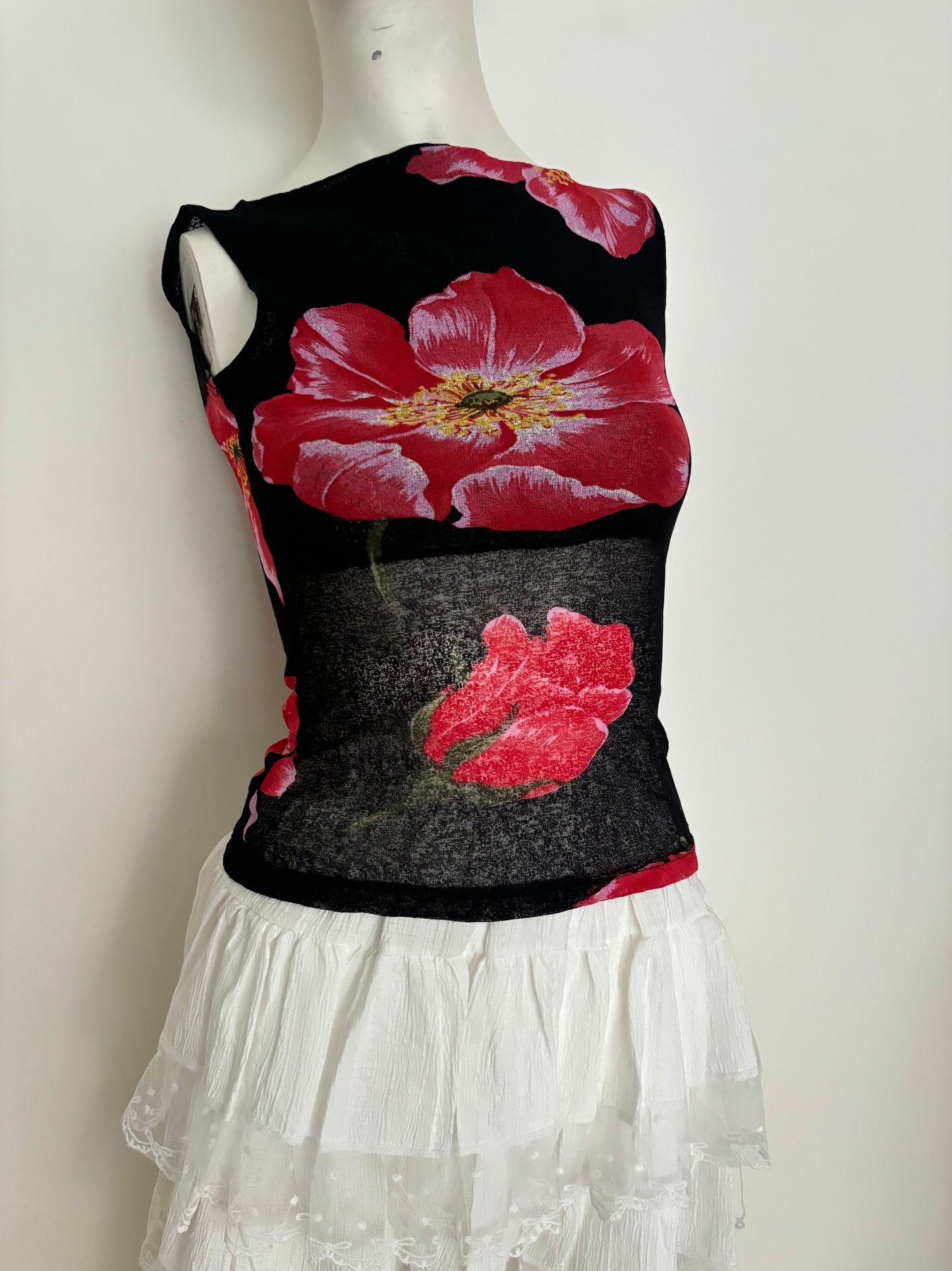 flower mesh top
