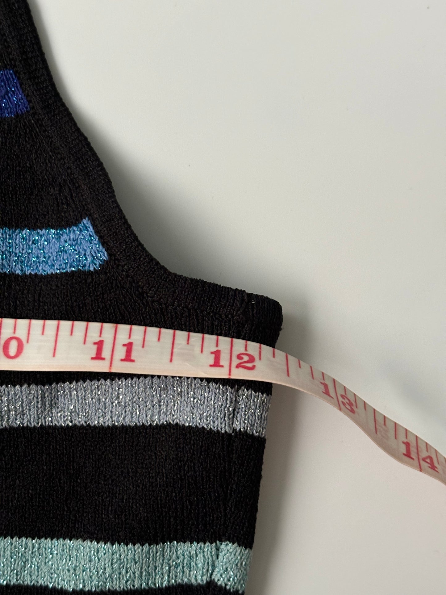 stripped sparkly halterneck