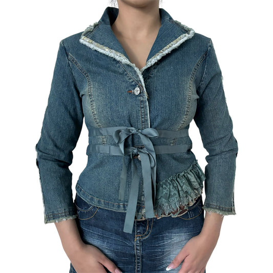 PIK Blue lace tie jacket