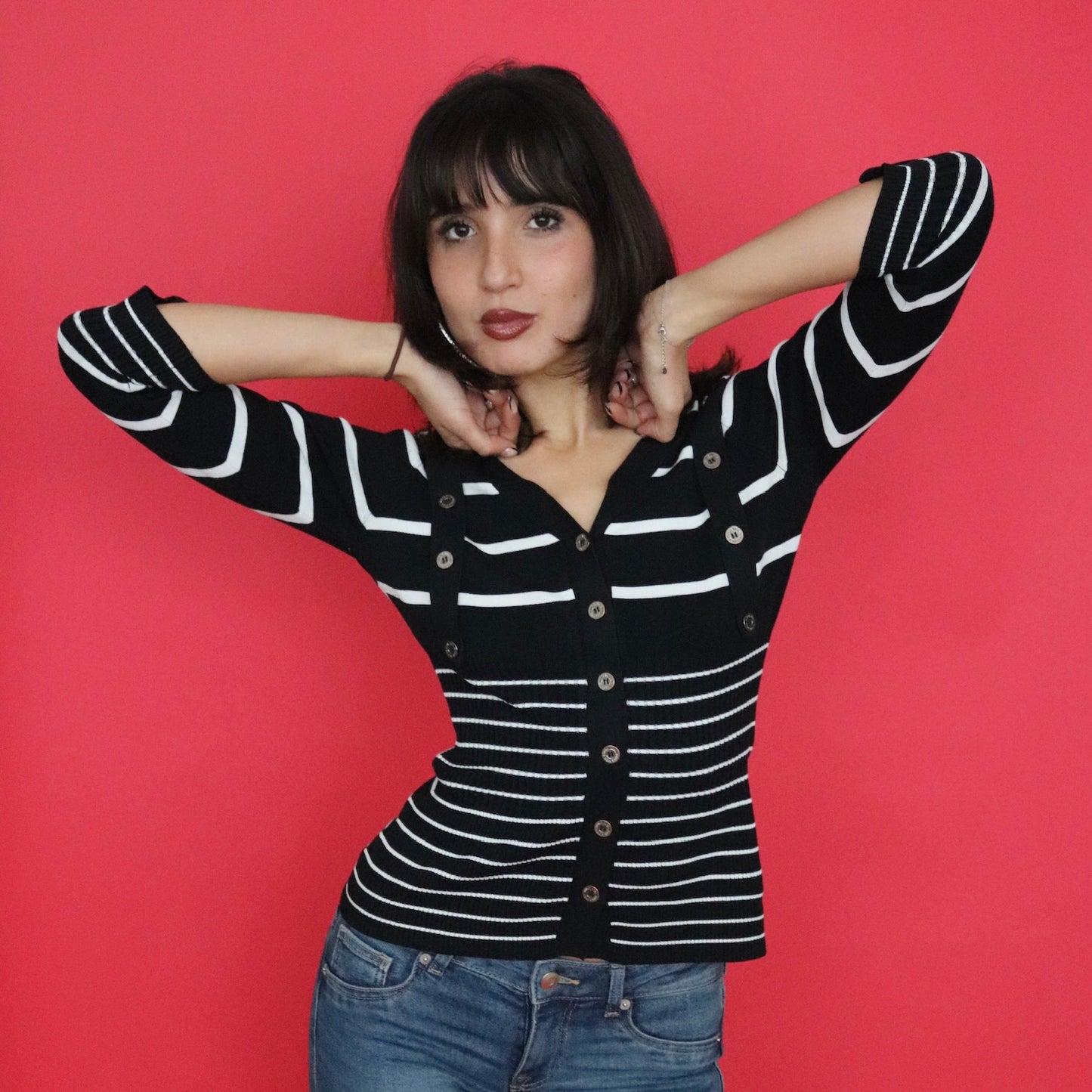 Sailor button jumper