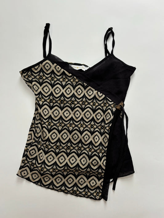 cache cache wooden wrap cami