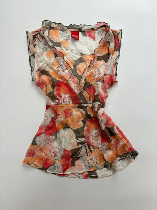 delicate orange and red cami