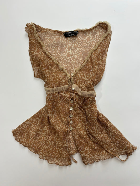 silk delicate button cami