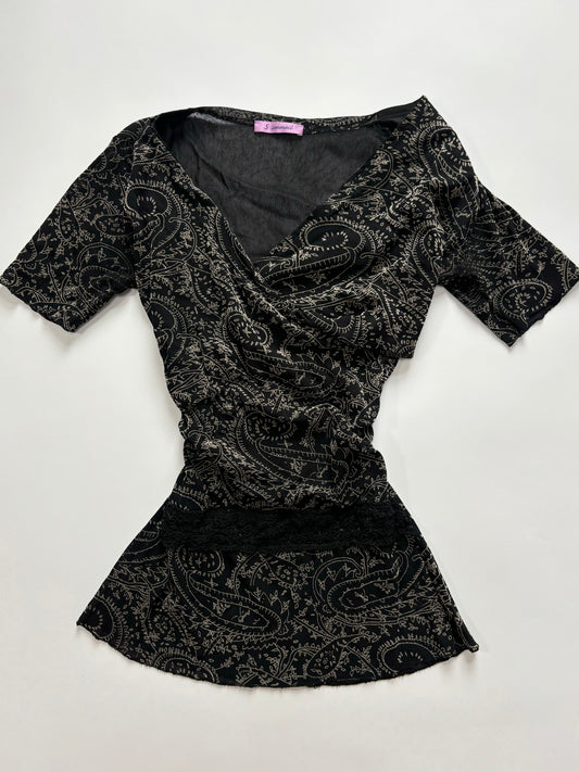 whimsical wrap top