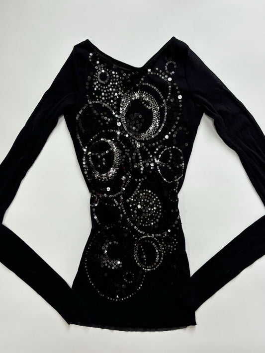 long sleeve sparkly top