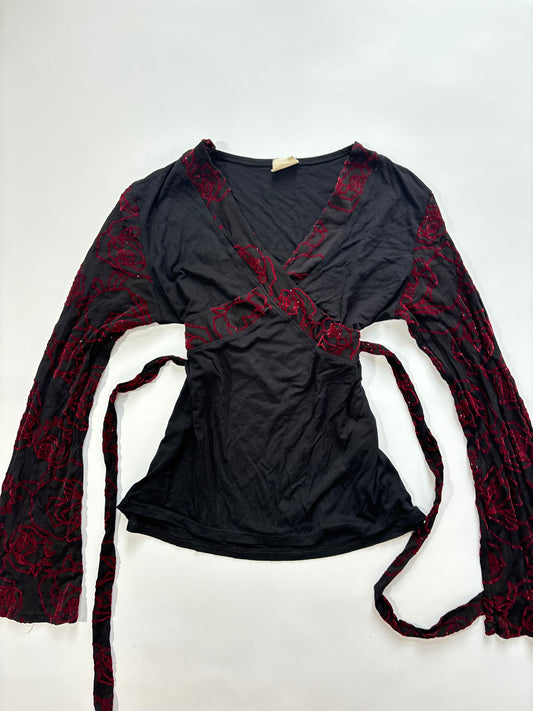 gothic red and black long sleeve