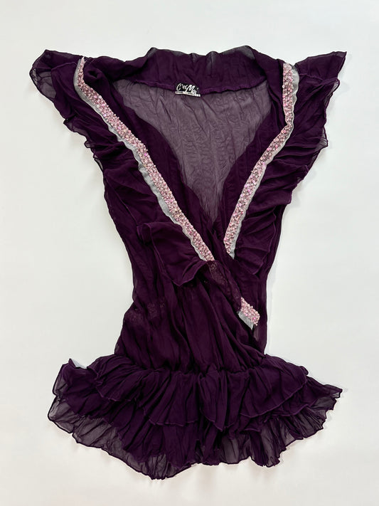 French purple sparkly blouse