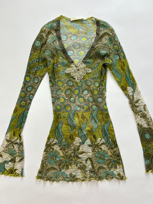 green long sleeve top