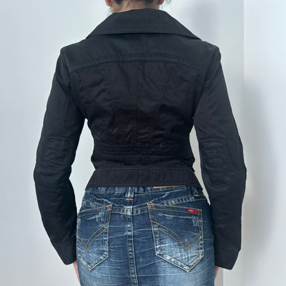 Diesel asymmetrical black zip