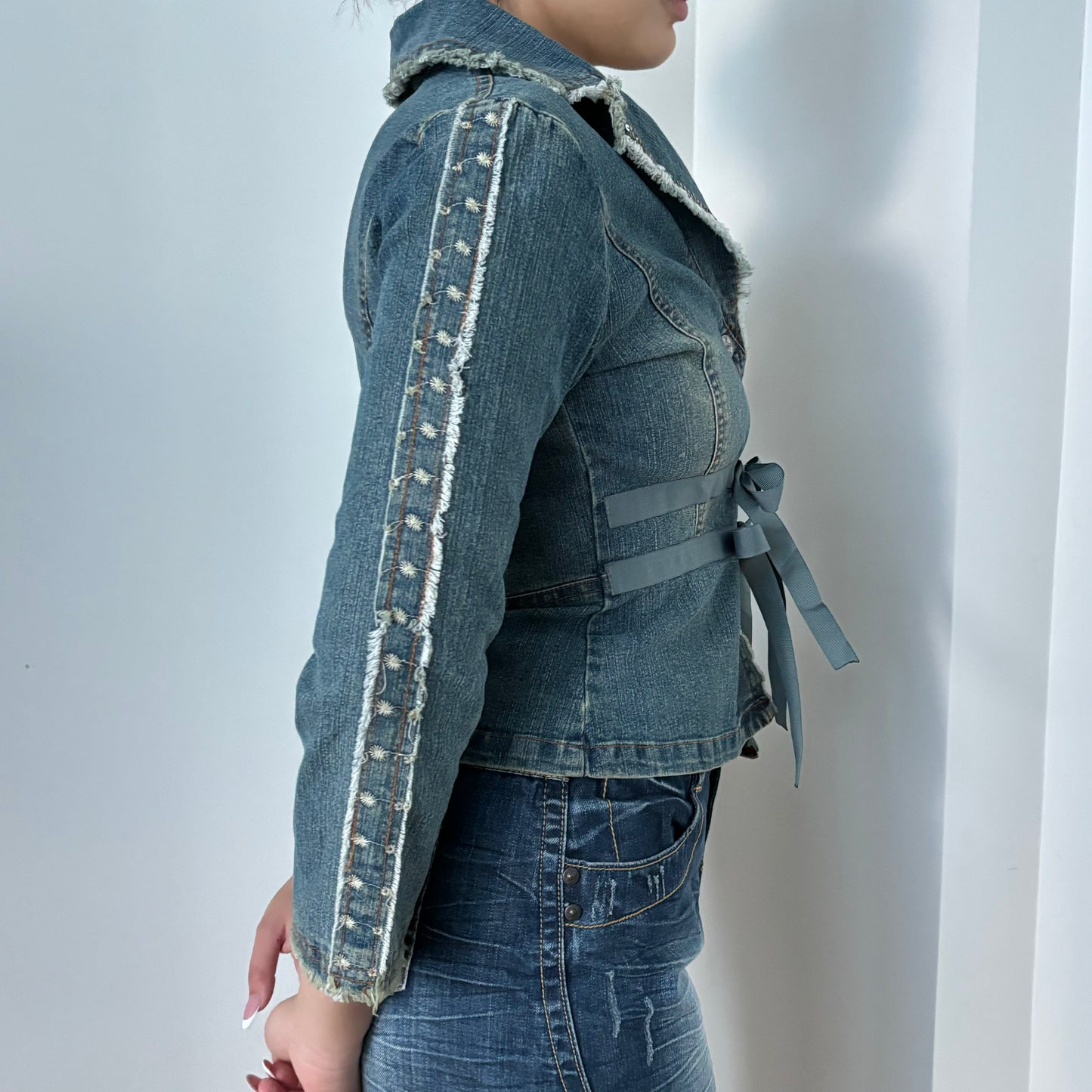 PIK Blue lace tie jacket