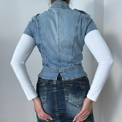 XOXO Short Sleeve denim jacket
