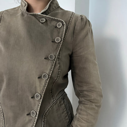 French connection asymmetrical tie up jacket