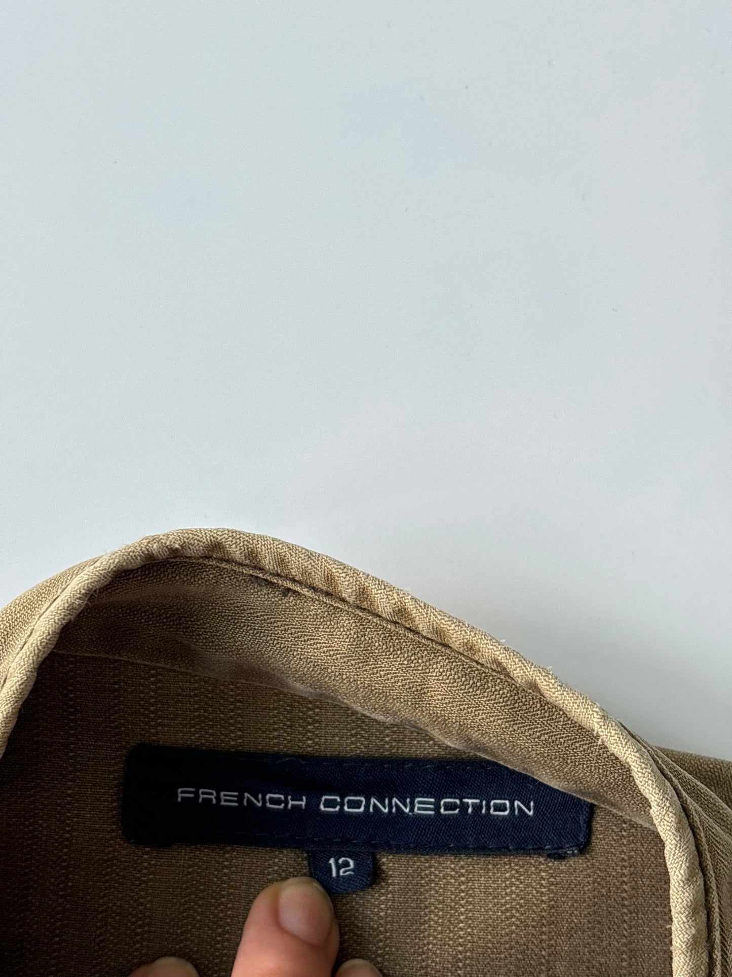 French connection asymmetrical tie up jacket