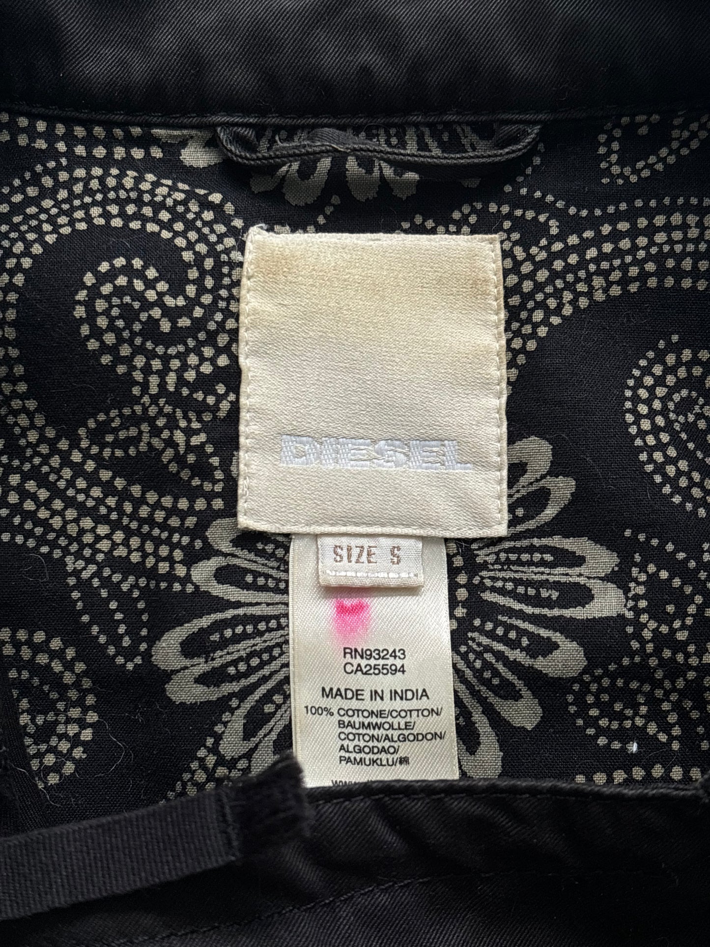 Diesel asymmetrical black zip