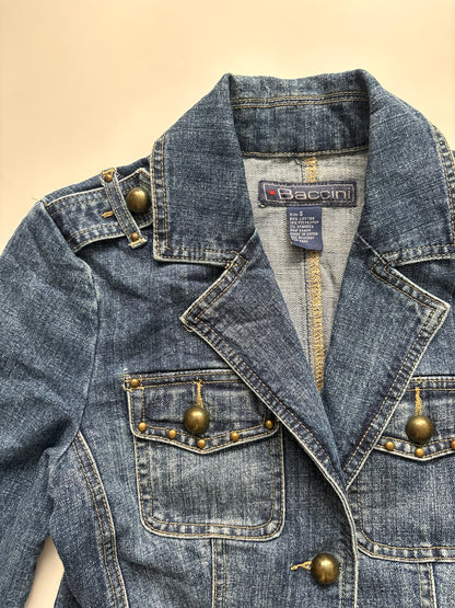 Baccini Italian military denim jacket