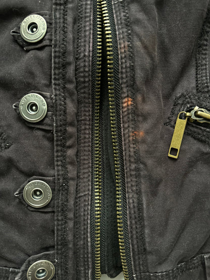 Double zip fur vintage coat