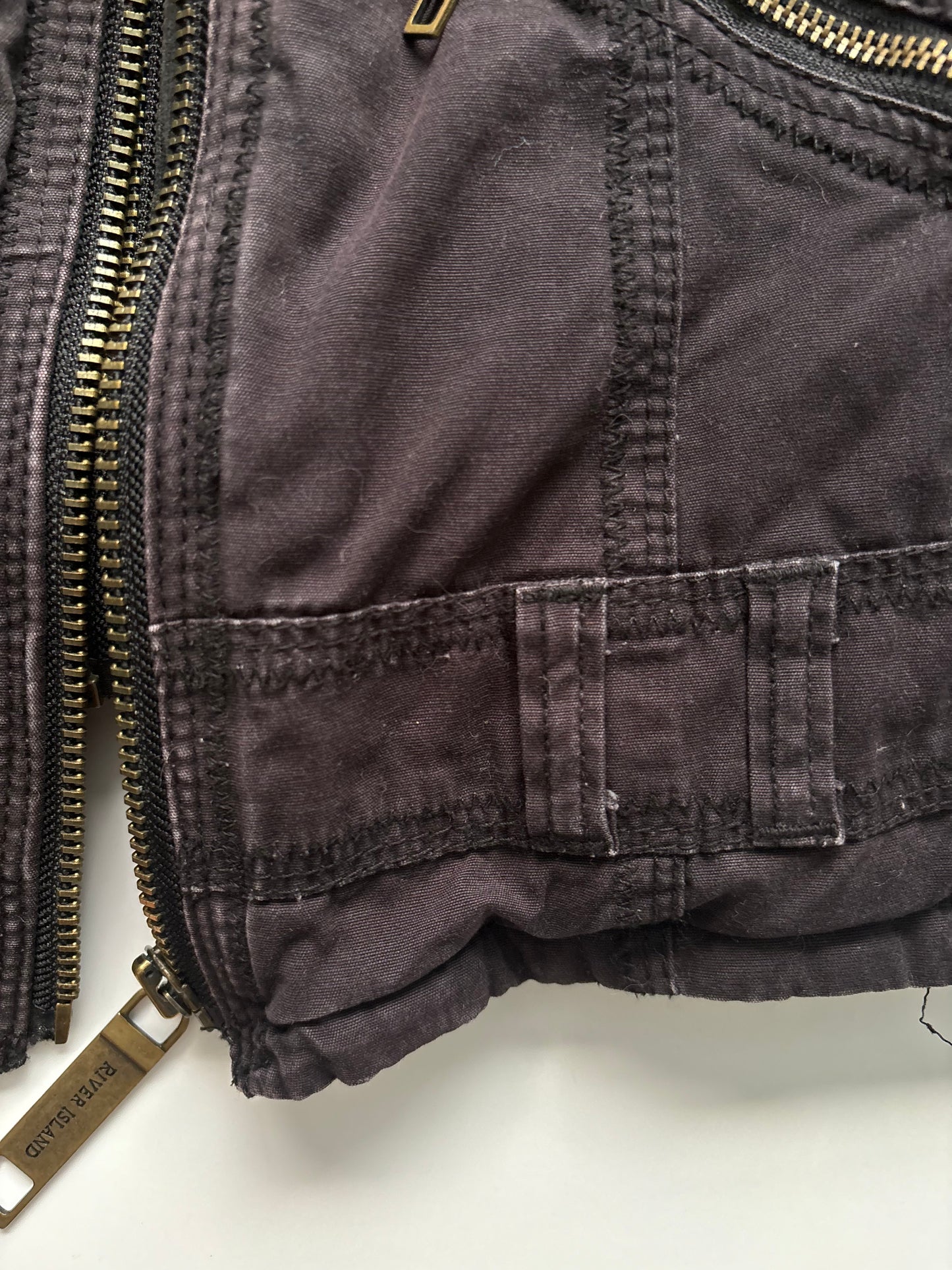 Double zip fur vintage coat