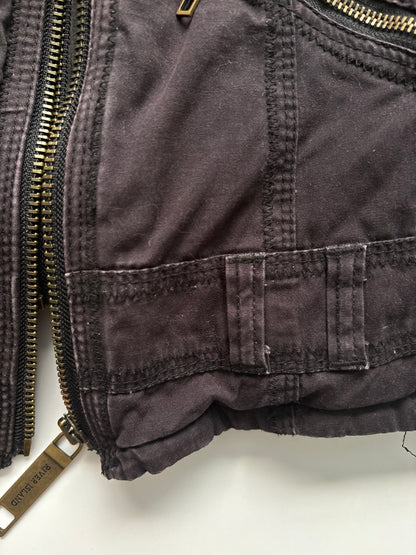 Double zip fur vintage coat