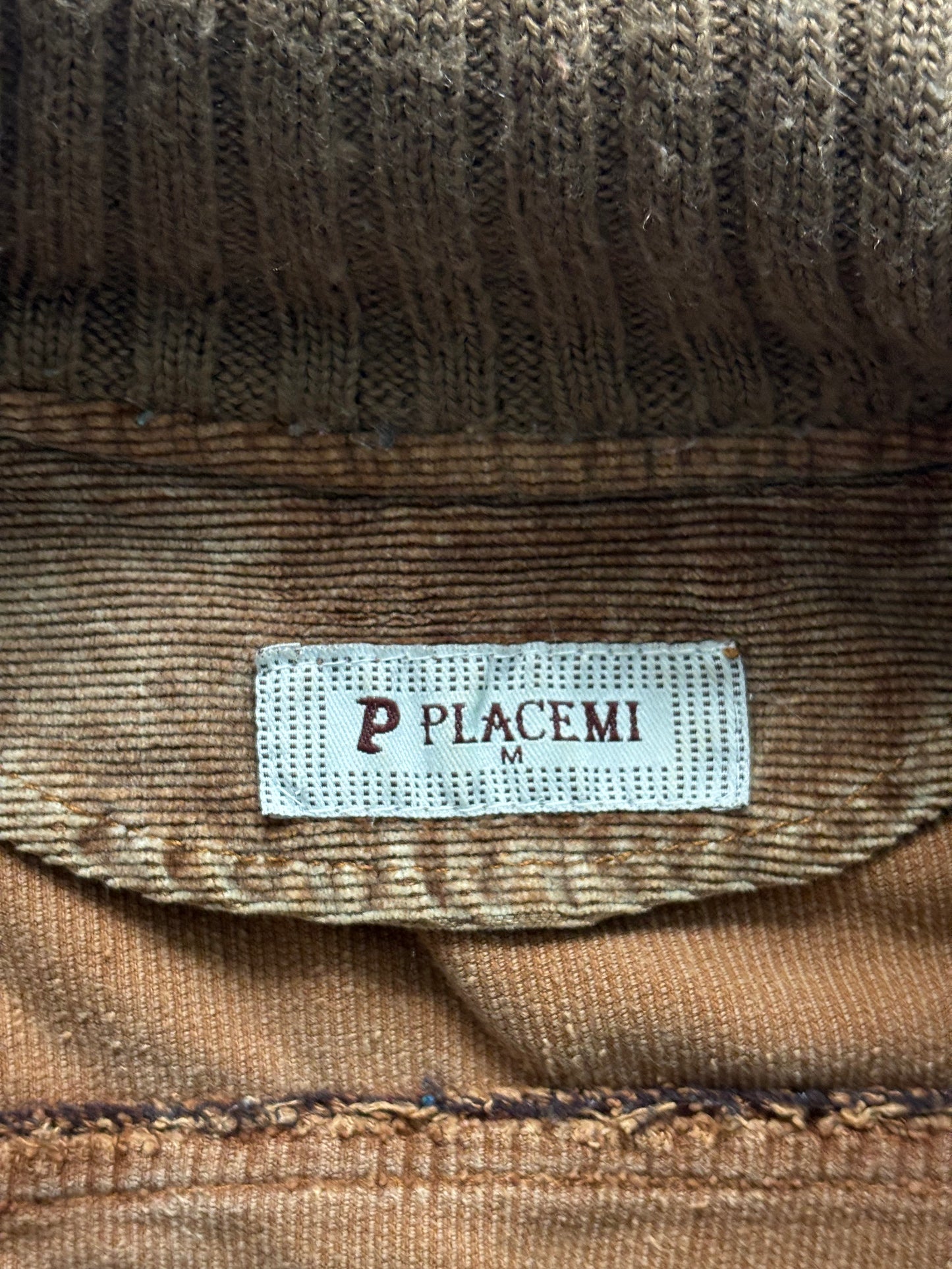 Placemi Brown Turtle neck Zip up top