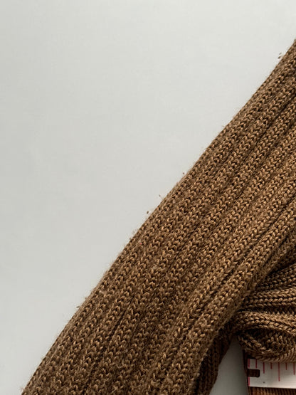 Placemi Brown Turtle neck Zip up top