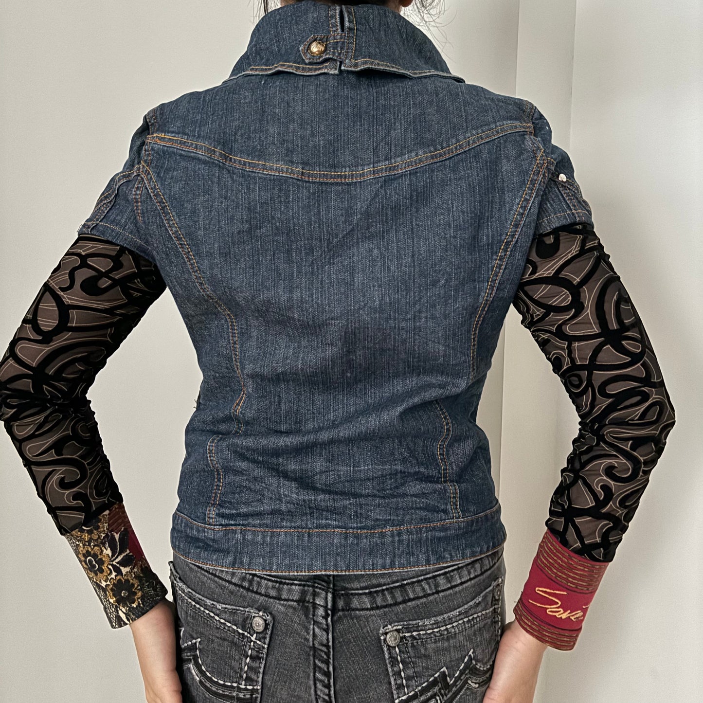 short sleeved denim jacket