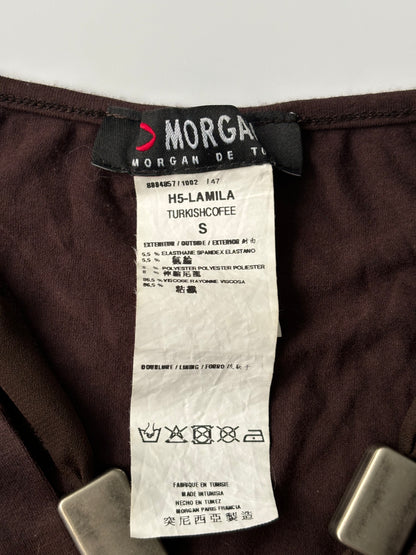 brown cami with metal details