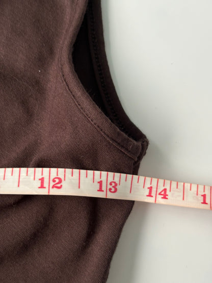 brown cami with metal details