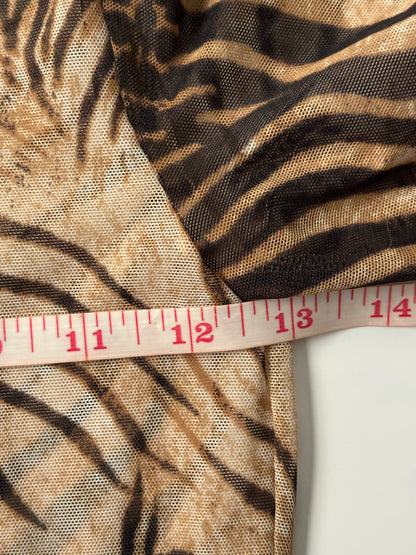 Roberto Cavalli animal print mesh top