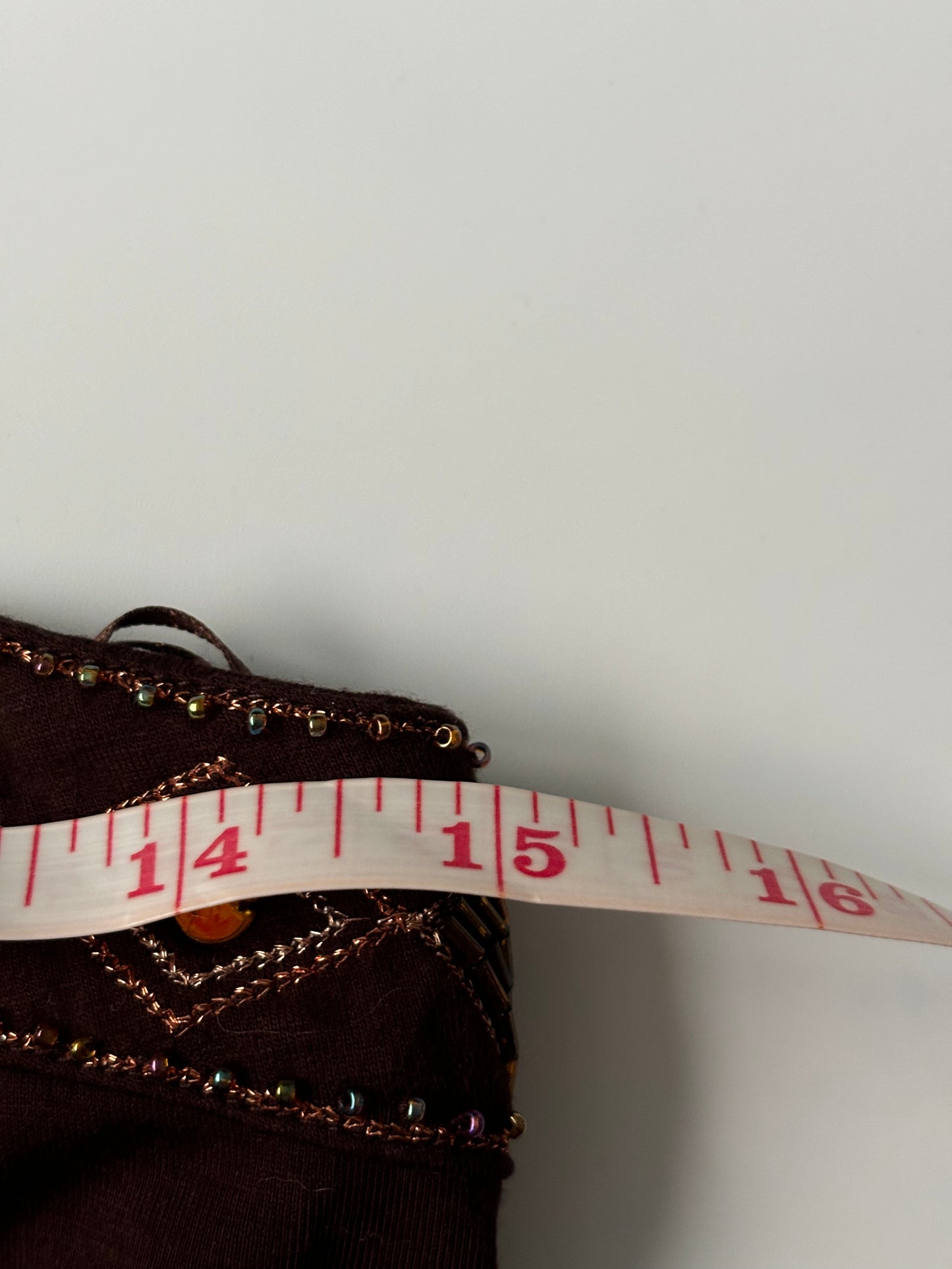 brown beaded halterneck