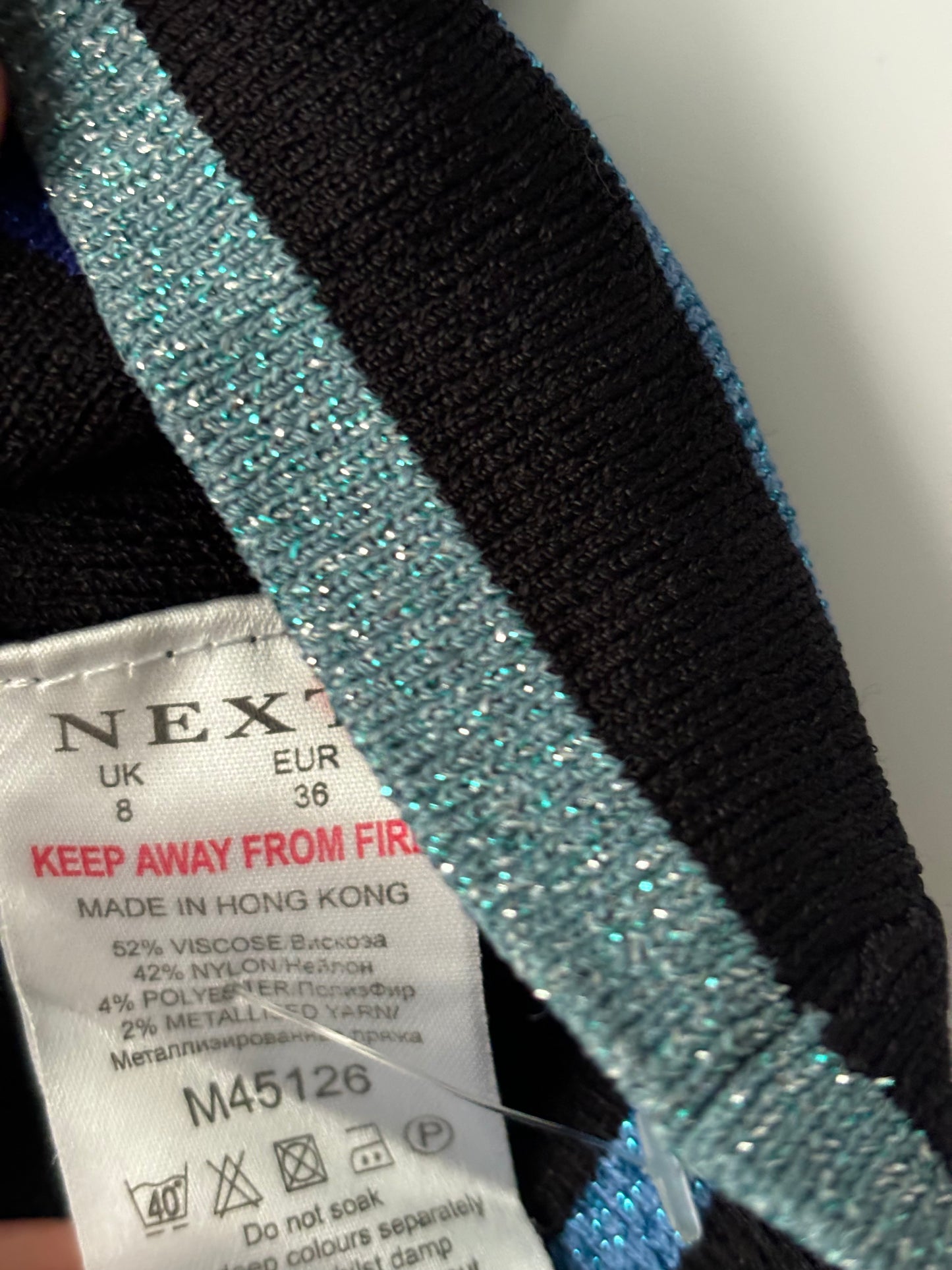 stripped sparkly halterneck