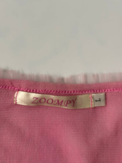 Pink beaded lace long sleeve