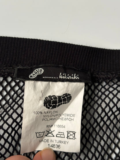 Black off the shoulder fishnet top