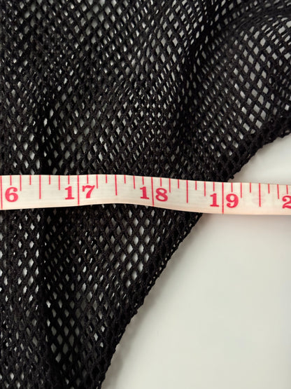 Black off the shoulder fishnet top