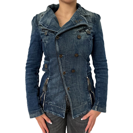 Diesel asymmetrical denim jacket