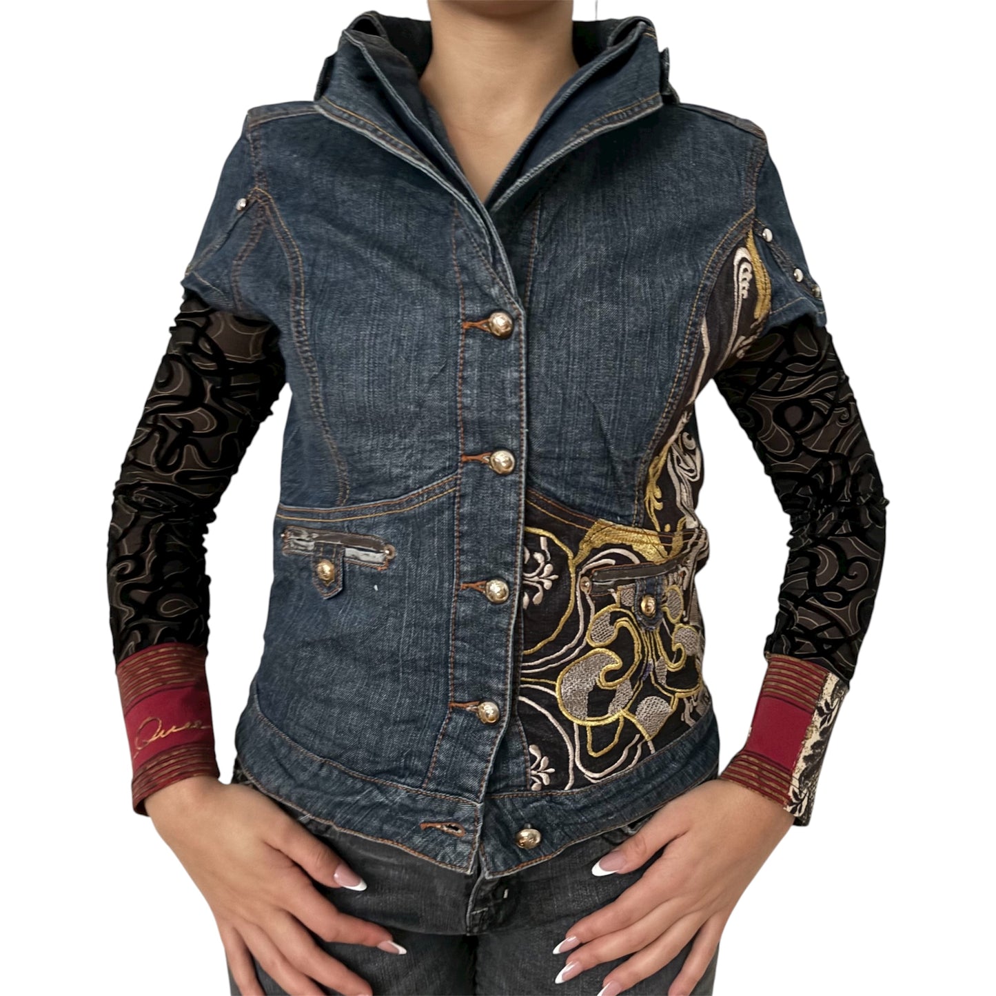 short sleeved denim jacket