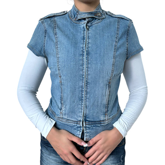 XOXO Short Sleeve denim jacket