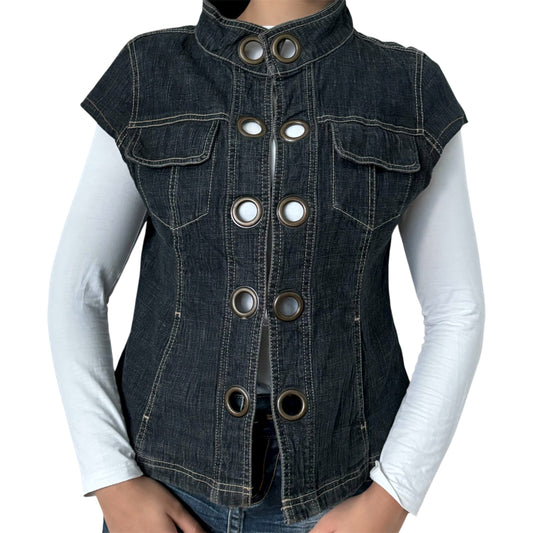 Eyelet Short Sleeve Jacket